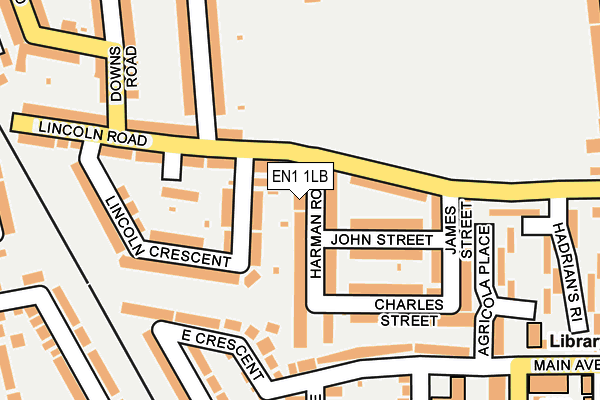 EN1 1LB map - OS OpenMap – Local (Ordnance Survey) EN1 1LB map - OS OpenMap – Local (Ordnance Survey)