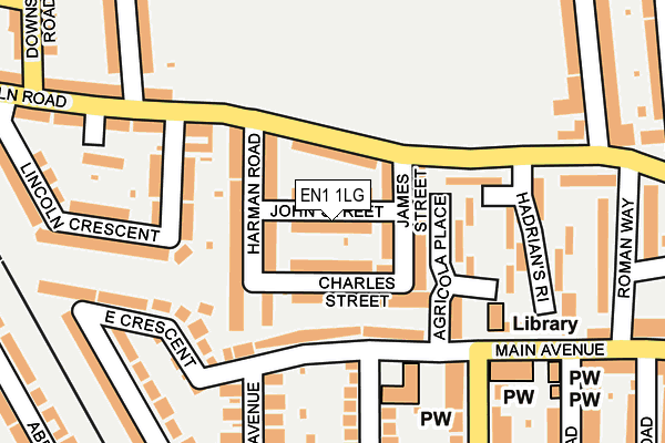 EN1 1LG map - OS OpenMap – Local (Ordnance Survey) EN1 1LG map - OS OpenMap – Local (Ordnance Survey)