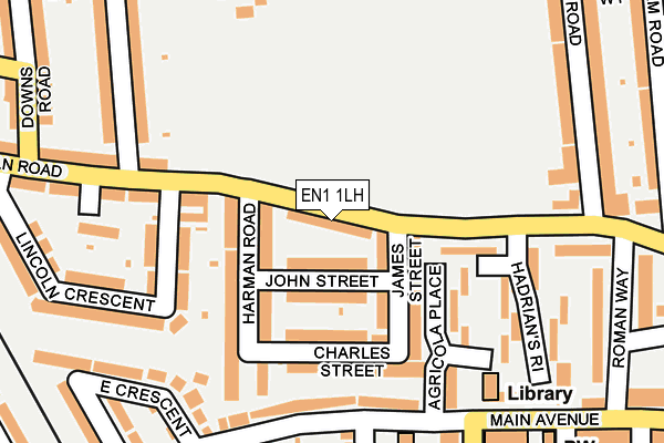 EN1 1LH map - OS OpenMap – Local (Ordnance Survey) EN1 1LH map - OS OpenMap – Local (Ordnance Survey)