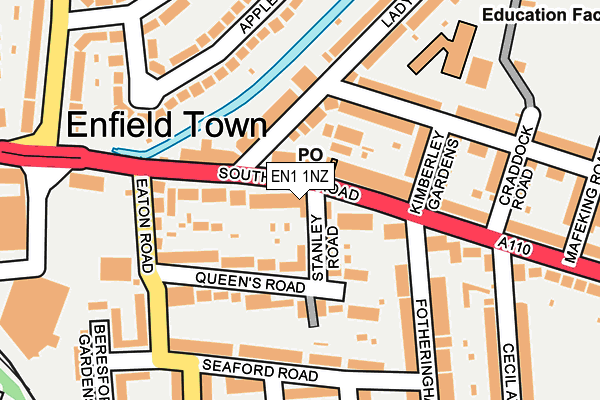 EN1 1NZ map - OS OpenMap – Local (Ordnance Survey) EN1 1NZ map - OS OpenMap – Local (Ordnance Survey)