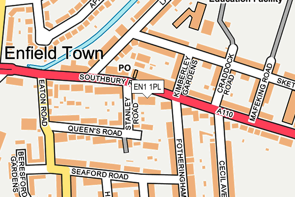 EN1 1PL map - OS OpenMap – Local (Ordnance Survey) EN1 1PL map - OS OpenMap – Local (Ordnance Survey)