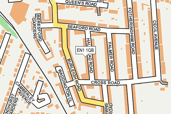 EN1 1QB map - OS OpenMap – Local (Ordnance Survey)