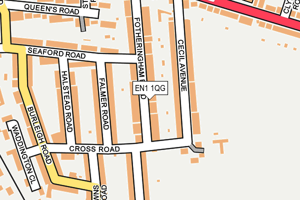 EN1 1QG map - OS OpenMap – Local (Ordnance Survey) EN1 1QG map - OS OpenMap – Local (Ordnance Survey)
