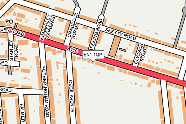 EN1 1QP map - OS OpenMap – Local (Ordnance Survey) EN1 1QP map - OS OpenMap – Local (Ordnance Survey)
