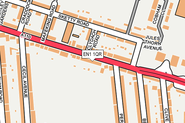 EN1 1QR map - OS OpenMap – Local (Ordnance Survey) EN1 1QR map - OS OpenMap – Local (Ordnance Survey)