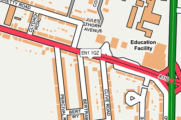EN1 1QZ map - OS OpenMap – Local (Ordnance Survey)