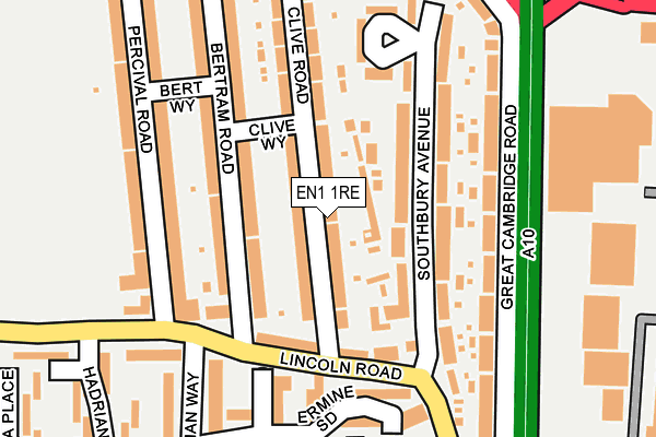 EN1 1RE map - OS OpenMap – Local (Ordnance Survey) EN1 1RE map - OS OpenMap – Local (Ordnance Survey)