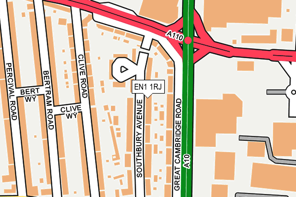 EN1 1RJ map - OS OpenMap – Local (Ordnance Survey) EN1 1RJ map - OS OpenMap – Local (Ordnance Survey)