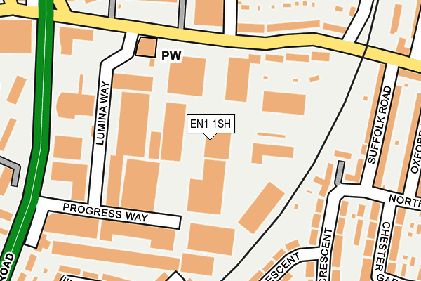 EN1 1SH map - OS OpenMap – Local (Ordnance Survey) EN1 1SH map - OS OpenMap – Local (Ordnance Survey)