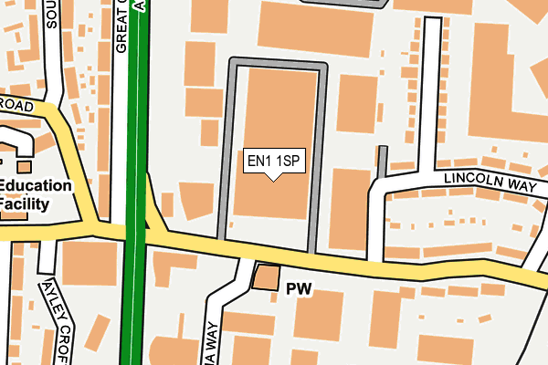 EN1 1SP map - OS OpenMap – Local (Ordnance Survey) EN1 1SP map - OS OpenMap – Local (Ordnance Survey)