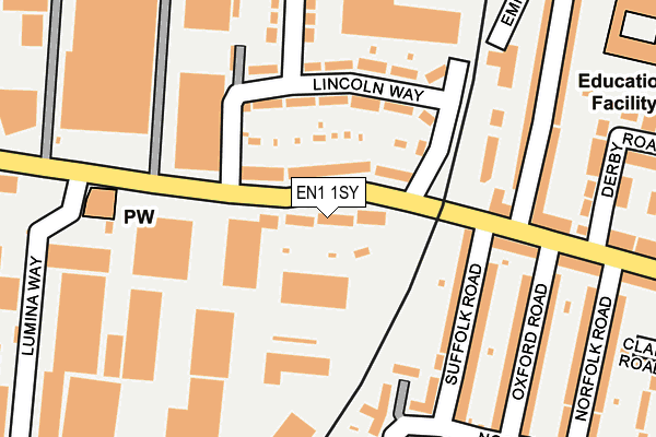 EN1 1SY map - OS OpenMap – Local (Ordnance Survey) EN1 1SY map - OS OpenMap – Local (Ordnance Survey)