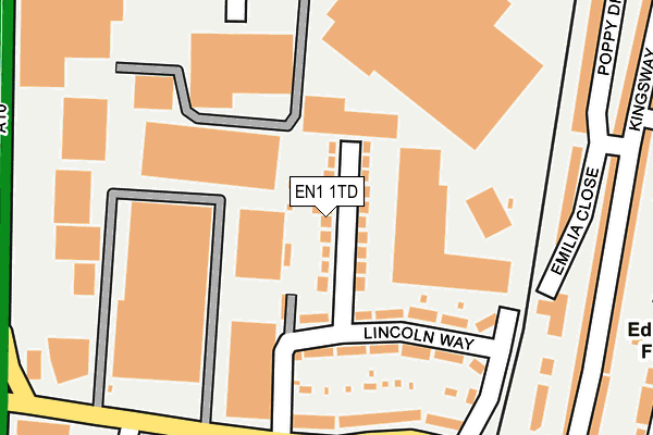 EN1 1TD map - OS OpenMap – Local (Ordnance Survey) EN1 1TD map - OS OpenMap – Local (Ordnance Survey)