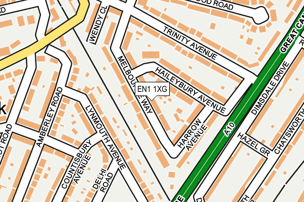 EN1 1XG map - OS OpenMap – Local (Ordnance Survey) EN1 1XG map - OS OpenMap – Local (Ordnance Survey)