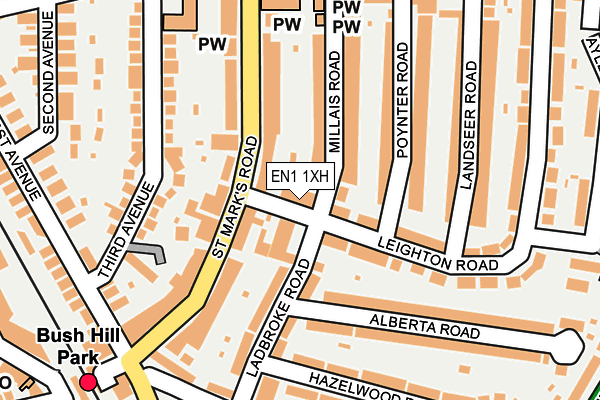 EN1 1XH map - OS OpenMap – Local (Ordnance Survey) EN1 1XH map - OS OpenMap – Local (Ordnance Survey)