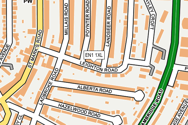 EN1 1XL map - OS OpenMap – Local (Ordnance Survey) EN1 1XL map - OS OpenMap – Local (Ordnance Survey)