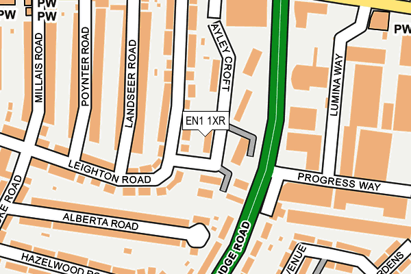 EN1 1XR map - OS OpenMap – Local (Ordnance Survey) EN1 1XR map - OS OpenMap – Local (Ordnance Survey)
