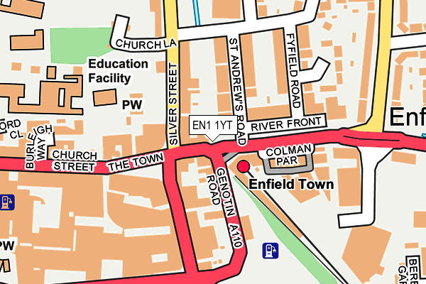 EN1 1YT map - OS OpenMap – Local (Ordnance Survey)