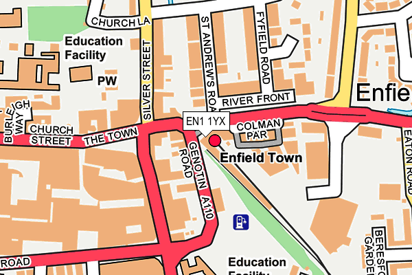 EN1 1YX map - OS OpenMap – Local (Ordnance Survey) EN1 1YX map - OS OpenMap – Local (Ordnance Survey)