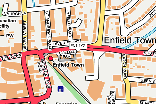EN1 1YZ map - OS OpenMap – Local (Ordnance Survey) EN1 1YZ map - OS OpenMap – Local (Ordnance Survey)