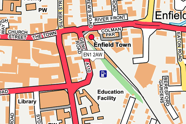 EN1 2AW map - OS OpenMap – Local (Ordnance Survey)
