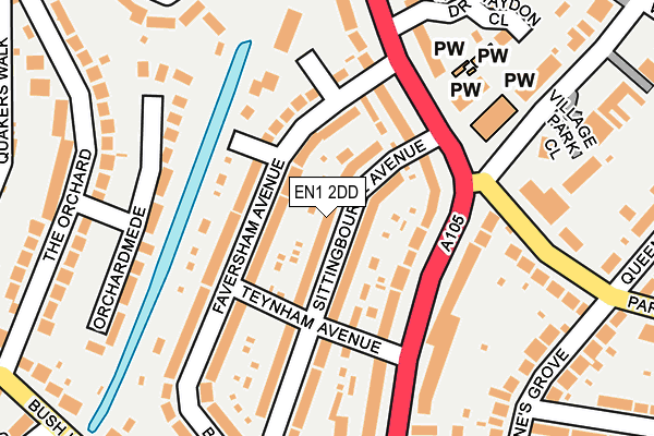EN1 2DD map - OS OpenMap – Local (Ordnance Survey) EN1 2DD map - OS OpenMap – Local (Ordnance Survey)