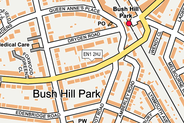 EN1 2HJ map - OS OpenMap – Local (Ordnance Survey) EN1 2HJ map - OS OpenMap – Local (Ordnance Survey)