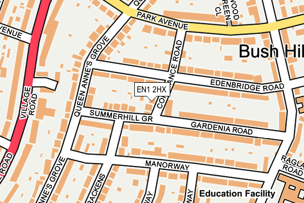 EN1 2HX map - OS OpenMap – Local (Ordnance Survey) EN1 2HX map - OS OpenMap – Local (Ordnance Survey)