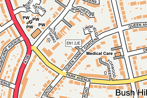 EN1 2JE map - OS OpenMap – Local (Ordnance Survey) EN1 2JE map - OS OpenMap – Local (Ordnance Survey)