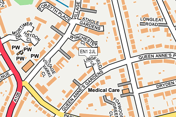 EN1 2JL map - OS OpenMap – Local (Ordnance Survey) EN1 2JL map - OS OpenMap – Local (Ordnance Survey)
