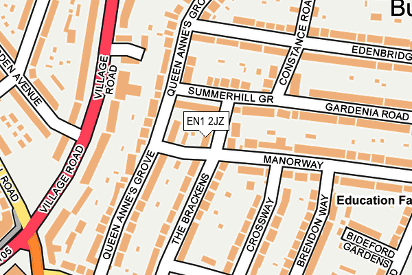 EN1 2JZ map - OS OpenMap – Local (Ordnance Survey) EN1 2JZ map - OS OpenMap – Local (Ordnance Survey)