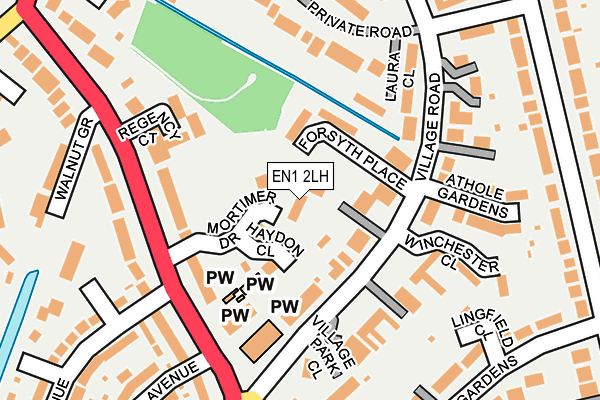 EN1 2LH map - OS OpenMap – Local (Ordnance Survey)