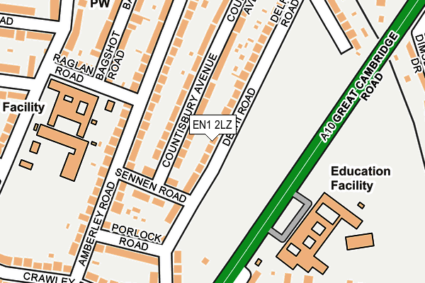 EN1 2LZ map - OS OpenMap – Local (Ordnance Survey) EN1 2LZ map - OS OpenMap – Local (Ordnance Survey)