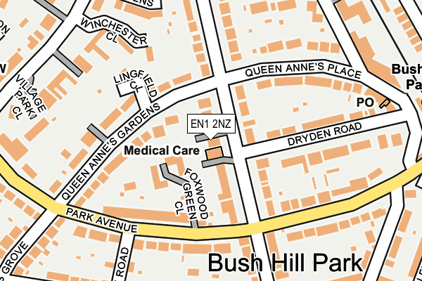 EN1 2NZ map - OS OpenMap – Local (Ordnance Survey)