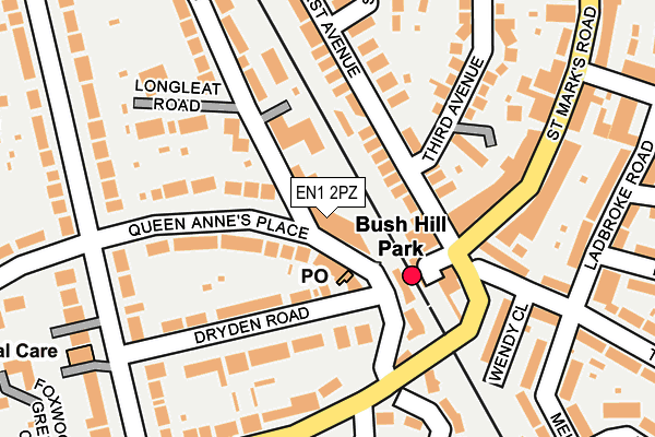 EN1 2PZ map - OS OpenMap – Local (Ordnance Survey) EN1 2PZ map - OS OpenMap – Local (Ordnance Survey)