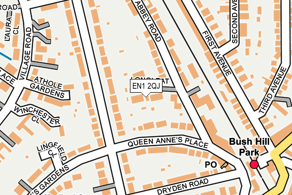 EN1 2QJ map - OS OpenMap – Local (Ordnance Survey) EN1 2QJ map - OS OpenMap – Local (Ordnance Survey)