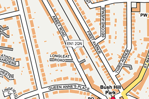EN1 2QN map - OS OpenMap – Local (Ordnance Survey) EN1 2QN map - OS OpenMap – Local (Ordnance Survey)