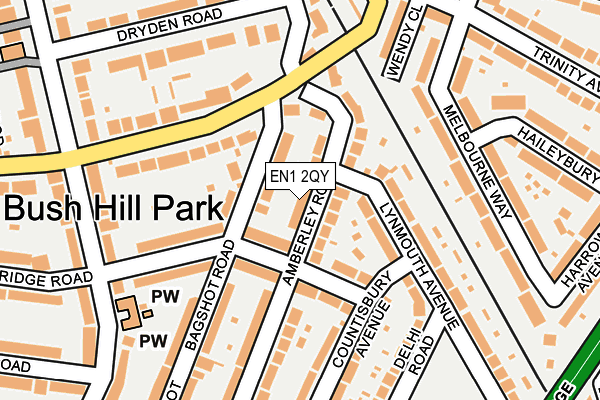 EN1 2QY map - OS OpenMap – Local (Ordnance Survey) EN1 2QY map - OS OpenMap – Local (Ordnance Survey)