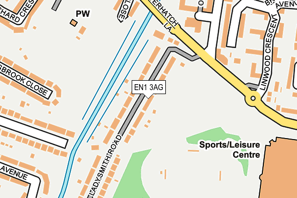 EN1 3AG map - OS OpenMap – Local (Ordnance Survey)