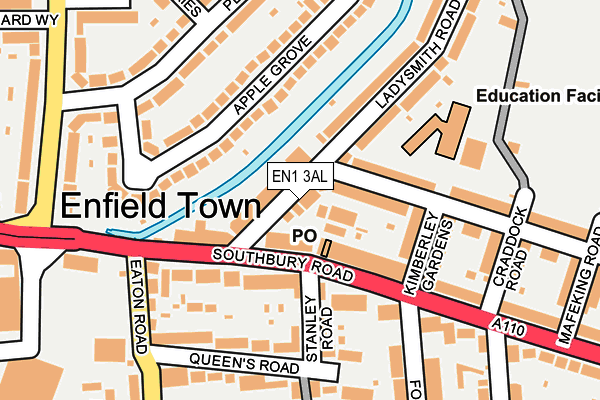 EN1 3AL map - OS OpenMap – Local (Ordnance Survey)