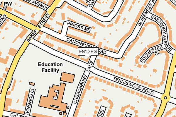 EN1 3HG map - OS OpenMap – Local (Ordnance Survey) EN1 3HG map - OS OpenMap – Local (Ordnance Survey)