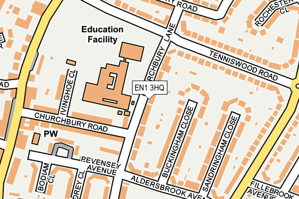 EN1 3HQ map - OS OpenMap – Local (Ordnance Survey) EN1 3HQ map - OS OpenMap – Local (Ordnance Survey)