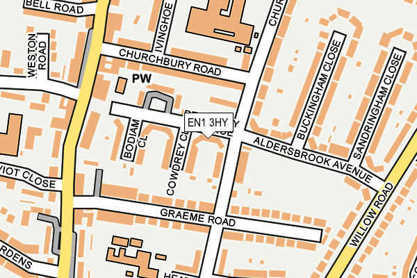 EN1 3HY map - OS OpenMap – Local (Ordnance Survey) EN1 3HY map - OS OpenMap – Local (Ordnance Survey)