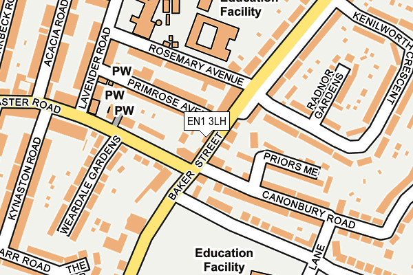 EN1 3LH map - OS OpenMap – Local (Ordnance Survey) EN1 3LH map - OS OpenMap – Local (Ordnance Survey)