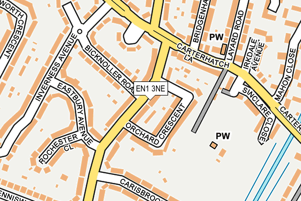 EN1 3NE map - OS OpenMap – Local (Ordnance Survey) EN1 3NE map - OS OpenMap – Local (Ordnance Survey)