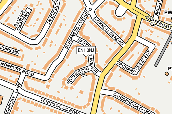 EN1 3NJ map - OS OpenMap – Local (Ordnance Survey) EN1 3NJ map - OS OpenMap – Local (Ordnance Survey)