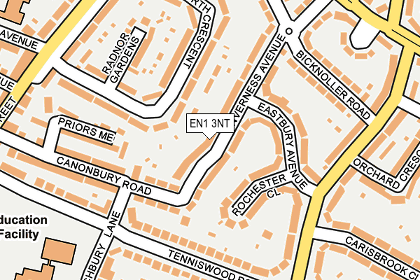 EN1 3NT map - OS OpenMap – Local (Ordnance Survey) EN1 3NT map - OS OpenMap – Local (Ordnance Survey)