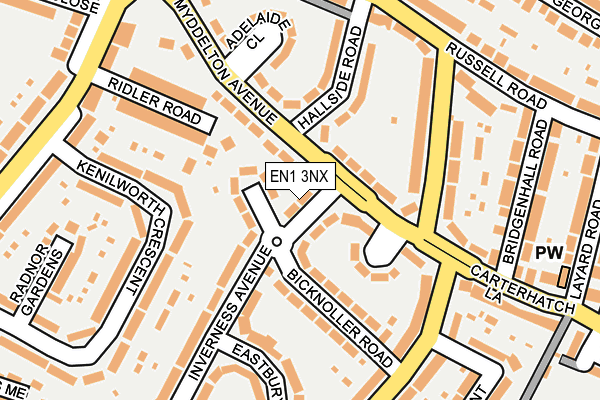 EN1 3NX map - OS OpenMap – Local (Ordnance Survey) EN1 3NX map - OS OpenMap – Local (Ordnance Survey)