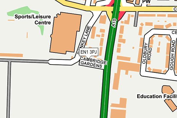 EN1 3PJ map - OS OpenMap – Local (Ordnance Survey) EN1 3PJ map - OS OpenMap – Local (Ordnance Survey)