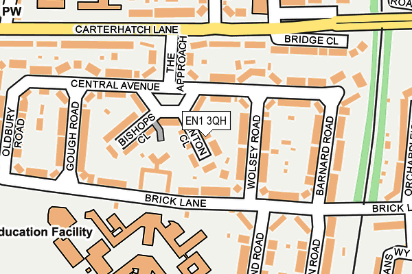 EN1 3QH map - OS OpenMap – Local (Ordnance Survey) EN1 3QH map - OS OpenMap – Local (Ordnance Survey)