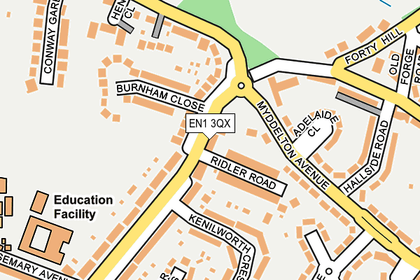 EN1 3QX map - OS OpenMap – Local (Ordnance Survey) EN1 3QX map - OS OpenMap – Local (Ordnance Survey)